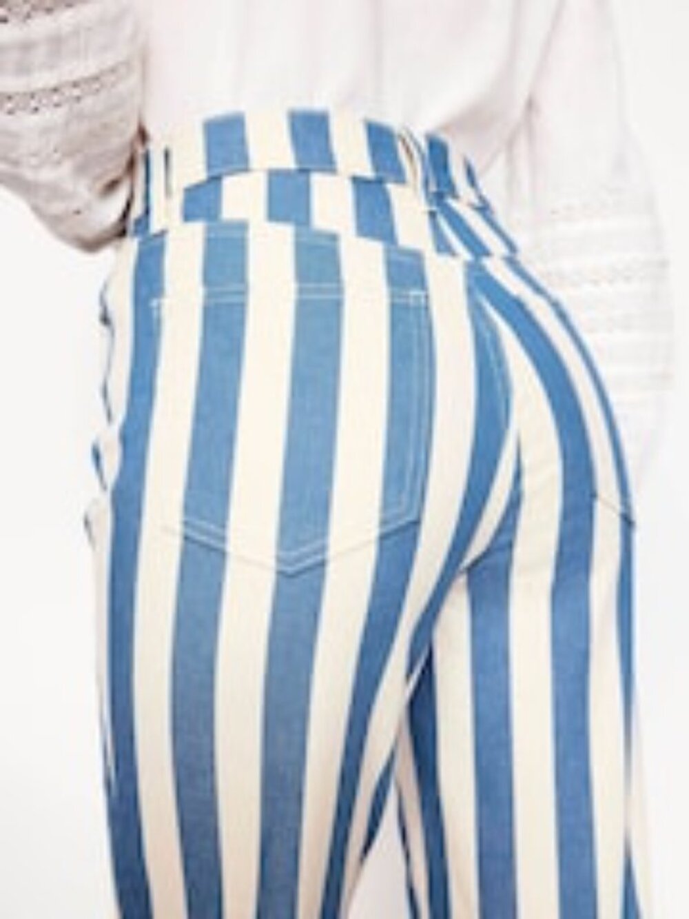 Boden High Rise Straight Stripe Jeans - size 31 R - Picture 3 of 9